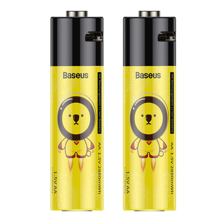 Baseus AA Rechargeable | Baterie akumulatorki 2x AA Micro USB 1920mAh