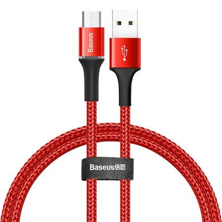 Baseus Halo Data | Podświetlany nylonowy kabel USB - Micro USB Fast Charge 3A 25cm EOL