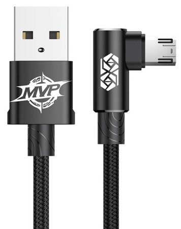 Baseus MVP Elbow | Kabel kątowy USB - MicroUSB dwustronny Quick Charge 100cm 2A 
