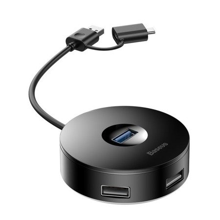 Baseus Round box | HUB adapter rozdzielacz USB-C USB-A do 4x USB 12cm *EOL