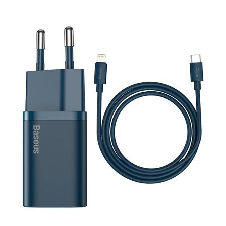 Baseus Super Si | Ładowarka sieciowa USB-C PD 20W + kabel Lightning 1m do iPhone 